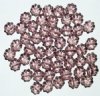50 9mm Transparent Light Amethyst Glass Daisy Beads